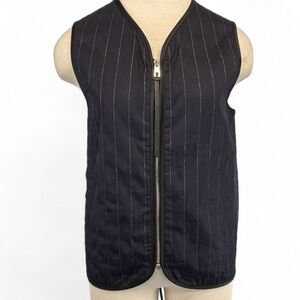 Rag & Bone Weaver Pinstripe Lace Back Corset Vest Women’s XXS in Blue and white